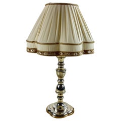 Moderne 800er Silber-Tischlampe, italienisches Design  1980s