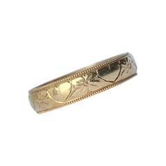 Vintage Modern 9 Carat Gold Decorative Band