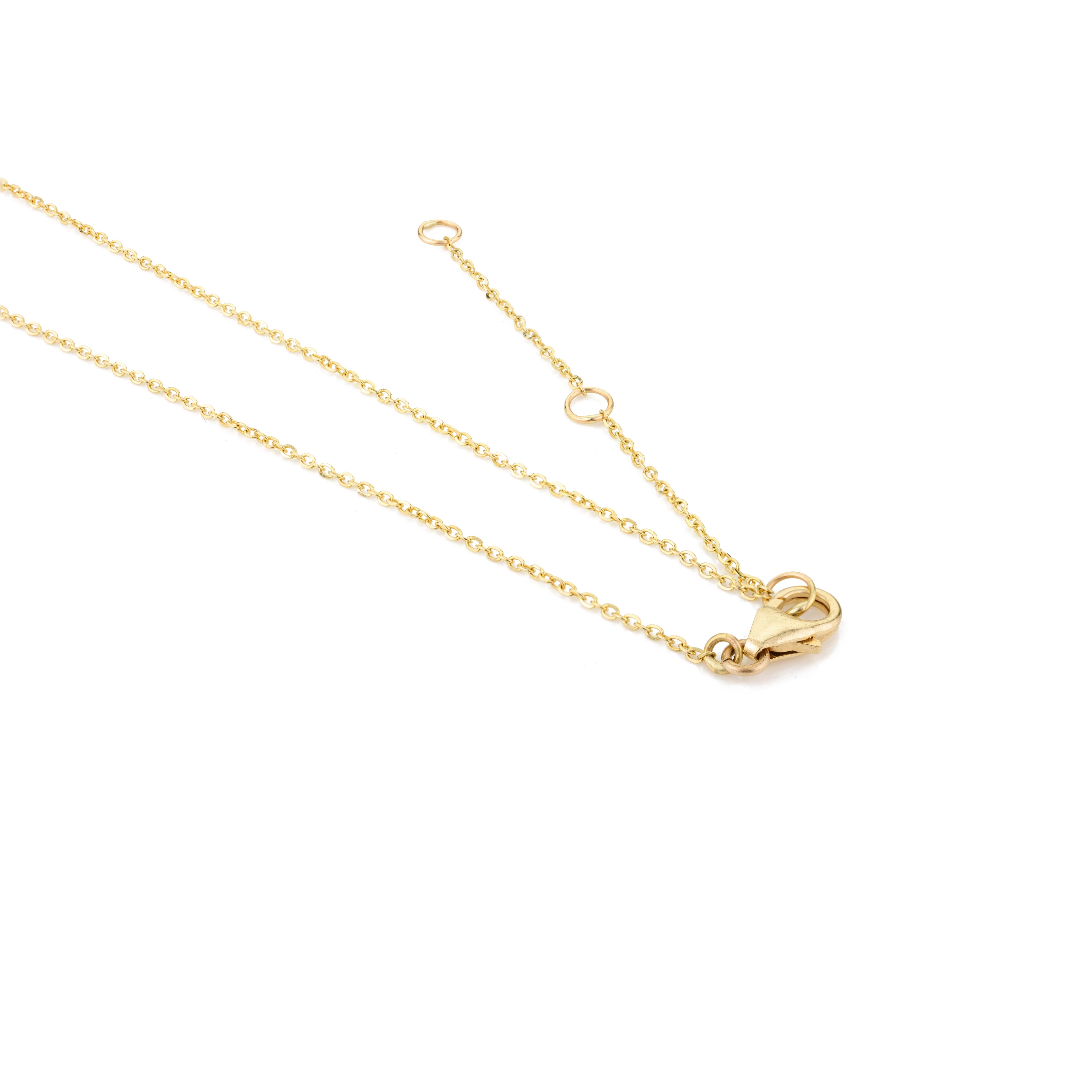 Modern 9.25 Carat Emerald Chain Necklace for Women in 18k Solid Yellow Gold For Sale 1