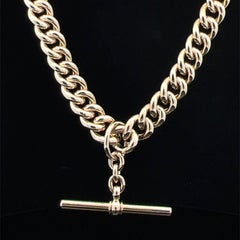 Modern 9k Yellow Gold Fob Chain Circa 2000s