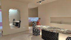 Espejo de Pared Acrílico Abstracto Moderno con Soporte de Aluminio - Declaración Decorativa