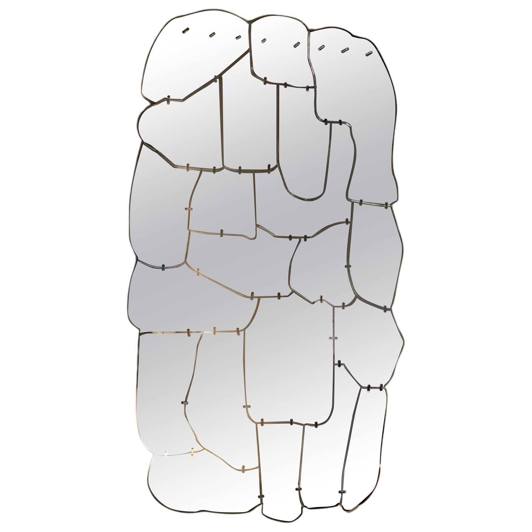 Modern Abstract Acrylic Wall Mirror with Aluminum Support - Decorative Statement