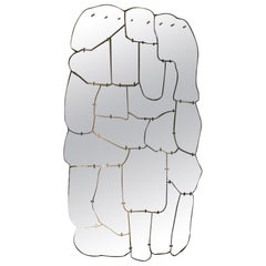 Modern Abstract Acrylic Wall Mirror with Aluminum Support - Decorative Statement