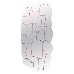 Modern Abstract Acrylic Wall Mirror with Aluminum Support - Decorative Statement