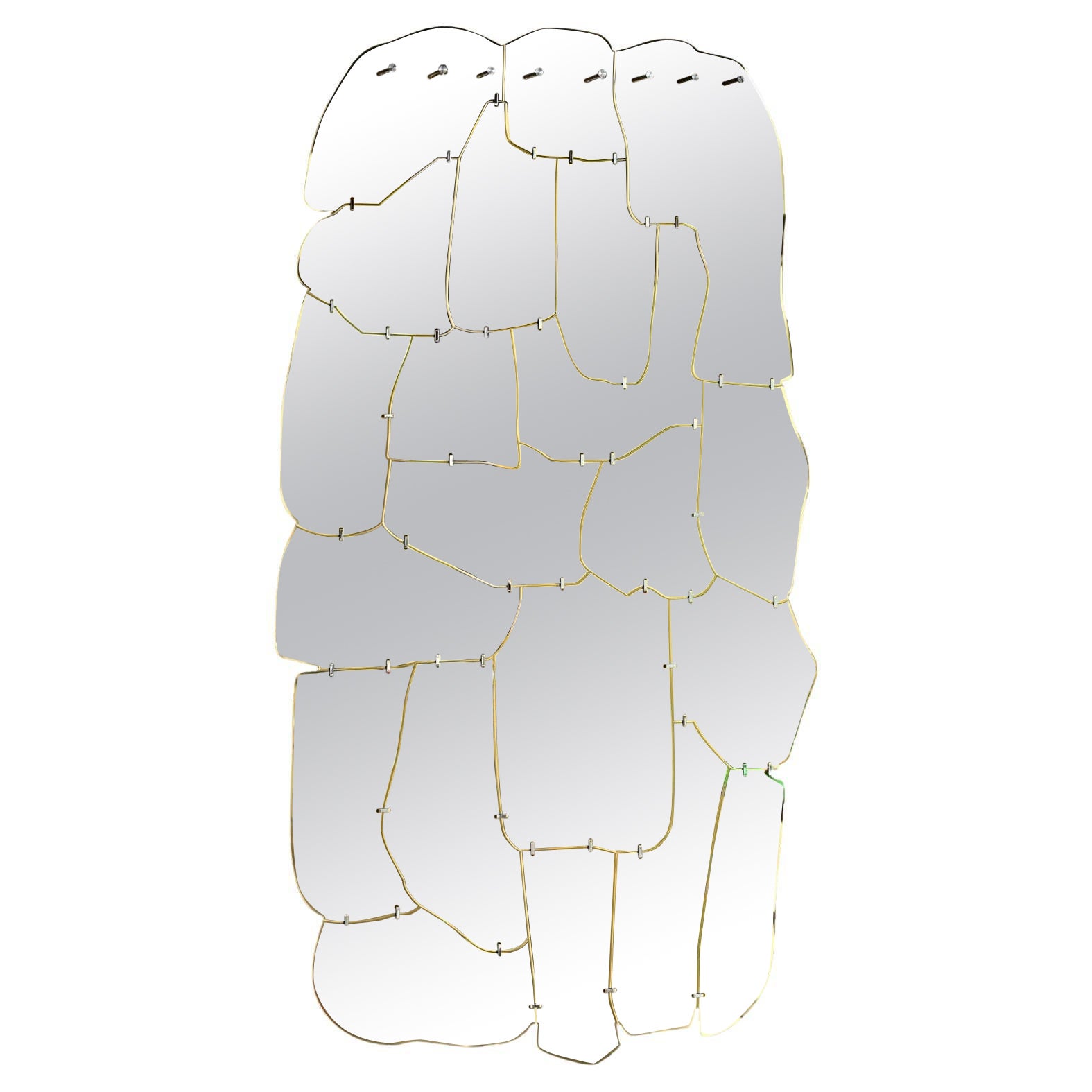 Modern Abstract Acrylic Wall Mirror with Aluminum Support - Decorative Statement