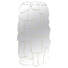 Modern Abstract Acrylic Wall Mirror with Aluminum Support - Decorative Statement