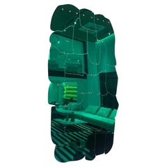 Modern Abstract Acrylic Wall Mirror with Aluminum Support - Decorative Statement