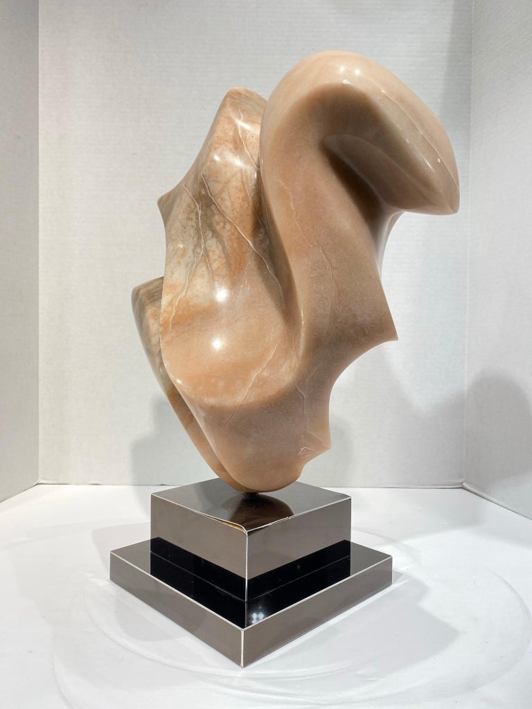 Modern Abstract Alabaster Sculpture by Karen Chera For Sale at 1stDibs