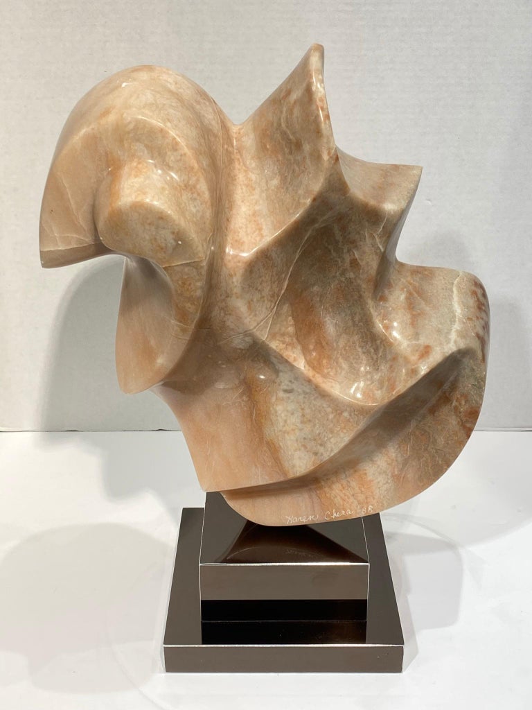 Modern Abstract Alabaster Sculpture by Karen Chera For Sale at 1stDibs