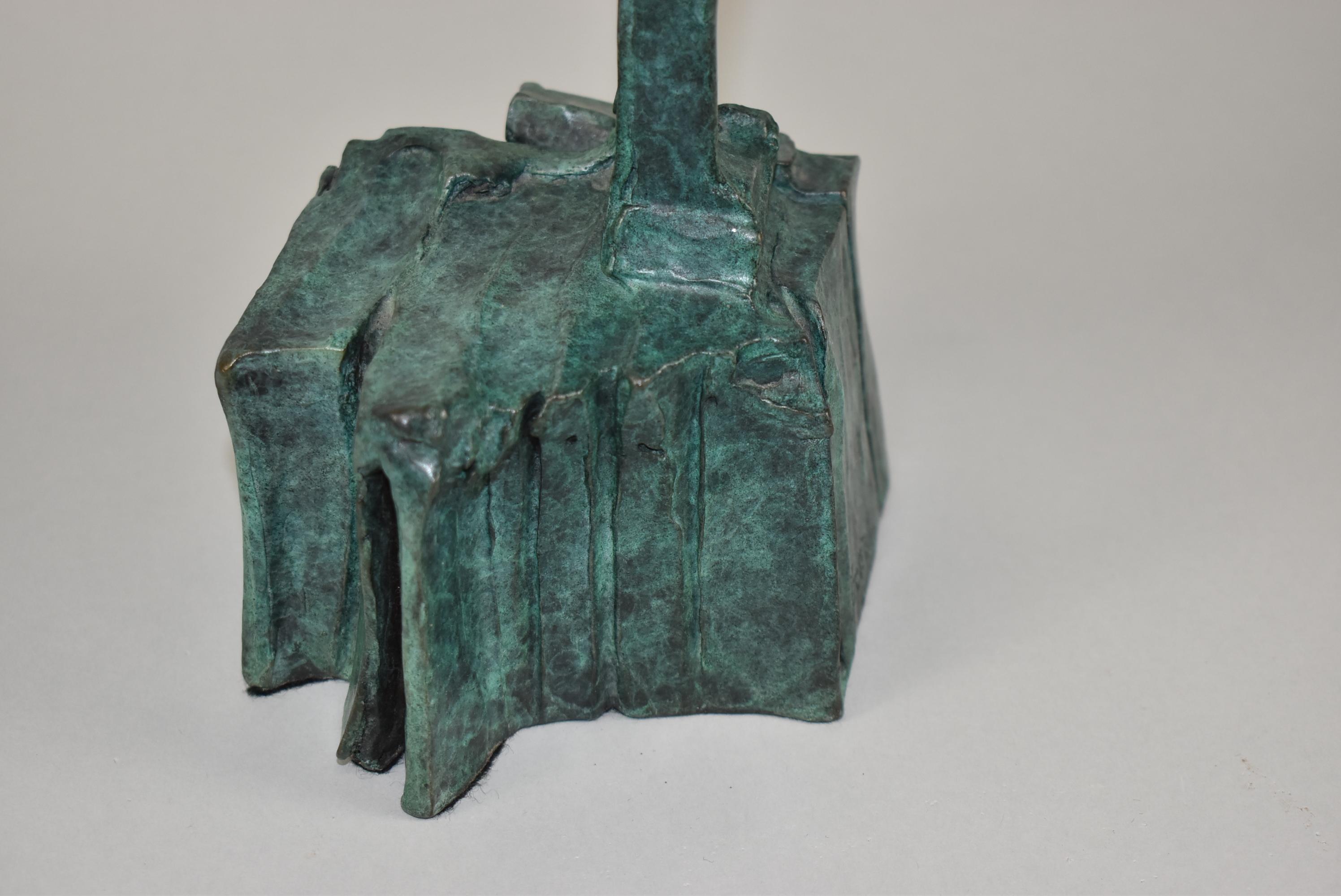 Mid-20th Century Modern Abstract Art Bronze Sculptor Sanford Decker, Patina For Sale