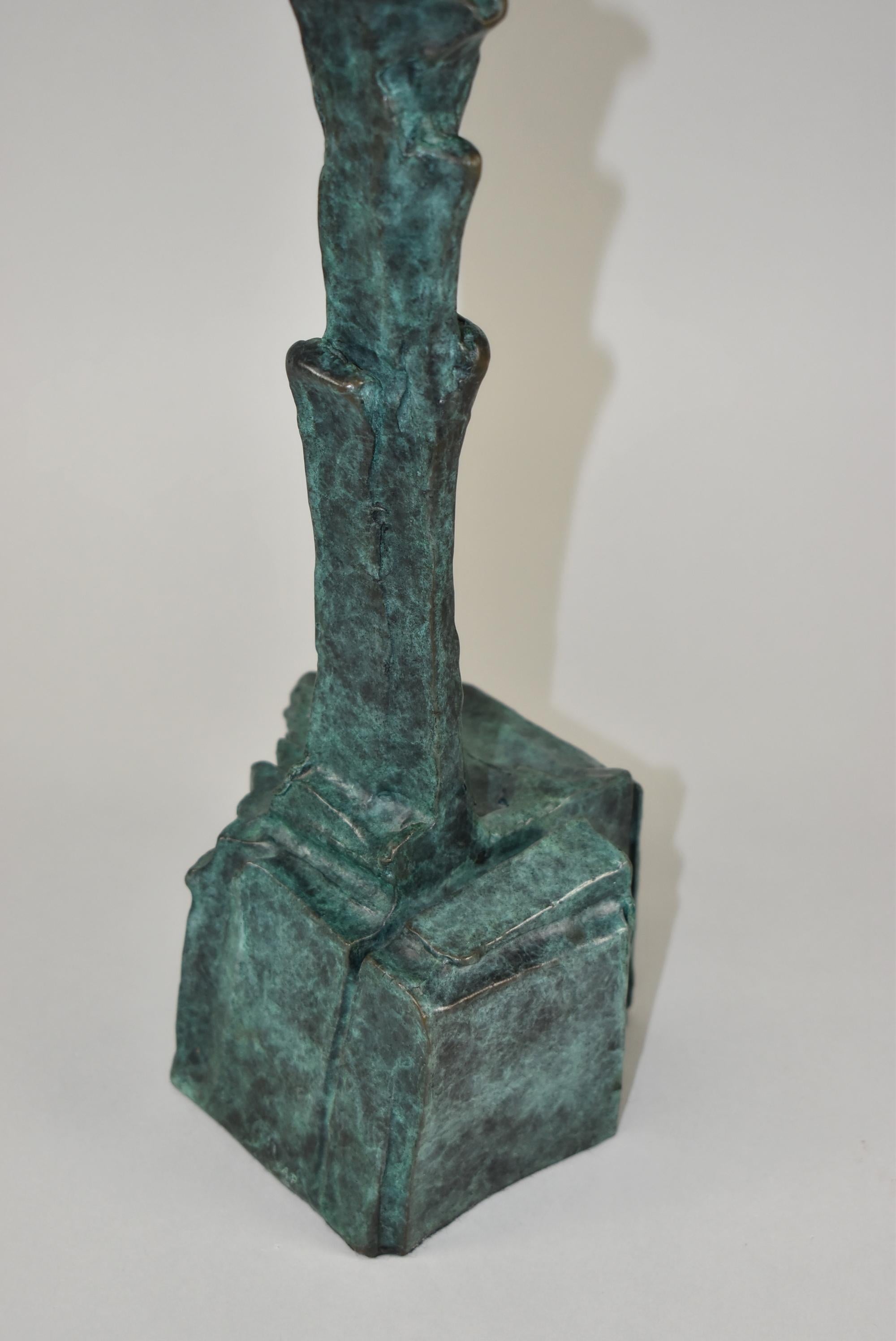 Modern Abstract Art Bronze Sculptor Sanford Decker, Patina For Sale 1