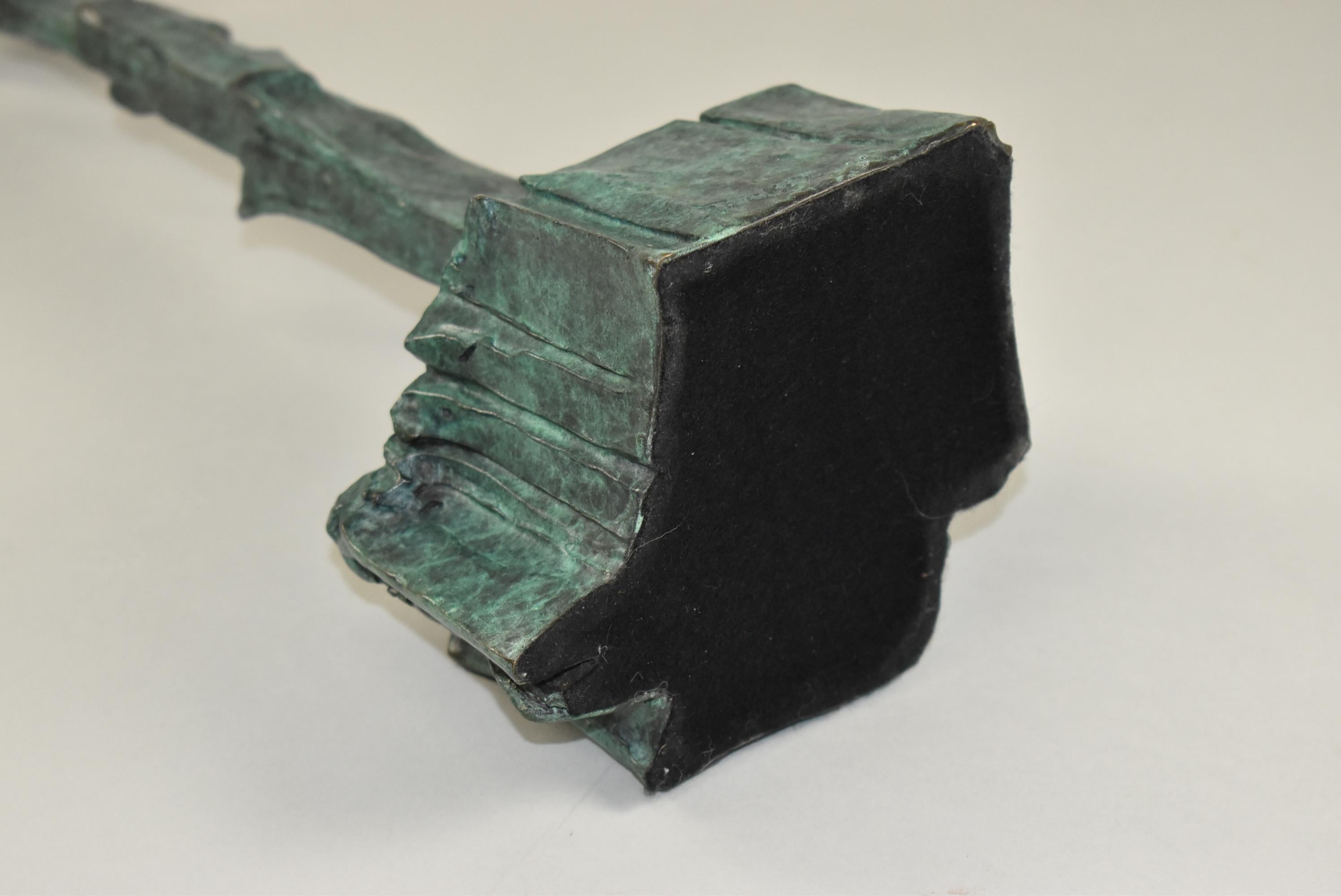 Modern Abstract Art Bronze Sculptor Sanford Decker, Patina For Sale 3