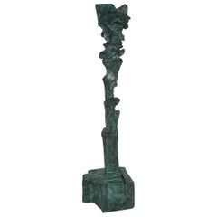 Used Modern Abstract Art Bronze Sculptor Sanford Decker, Patina