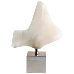Modern Abstract Biomorphic Carved Marble Sculpture