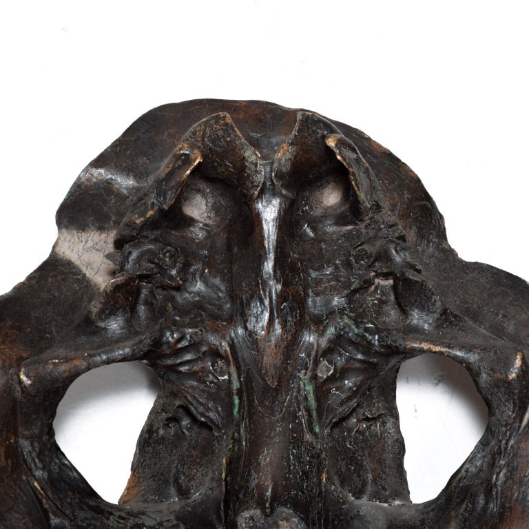 Modern Abstract Bronze Sculpture of a Hippopotamus Skull For Sale at ...
