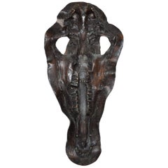 Modern Abstract Bronze Sculpture of a Hippopotamus Skull For Sale at ...