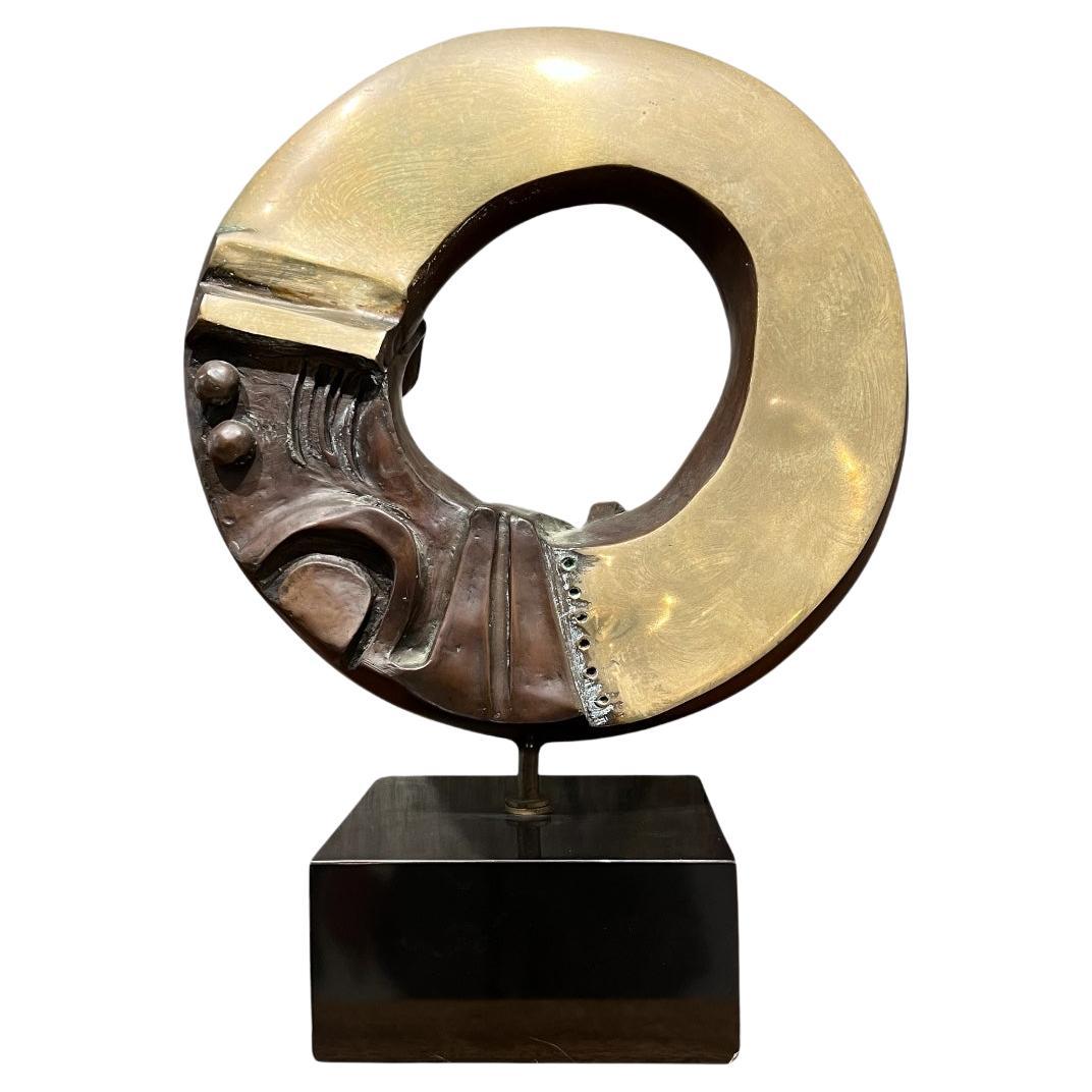 Modern Abstract Bronze Sculpture - Signed im Angebot