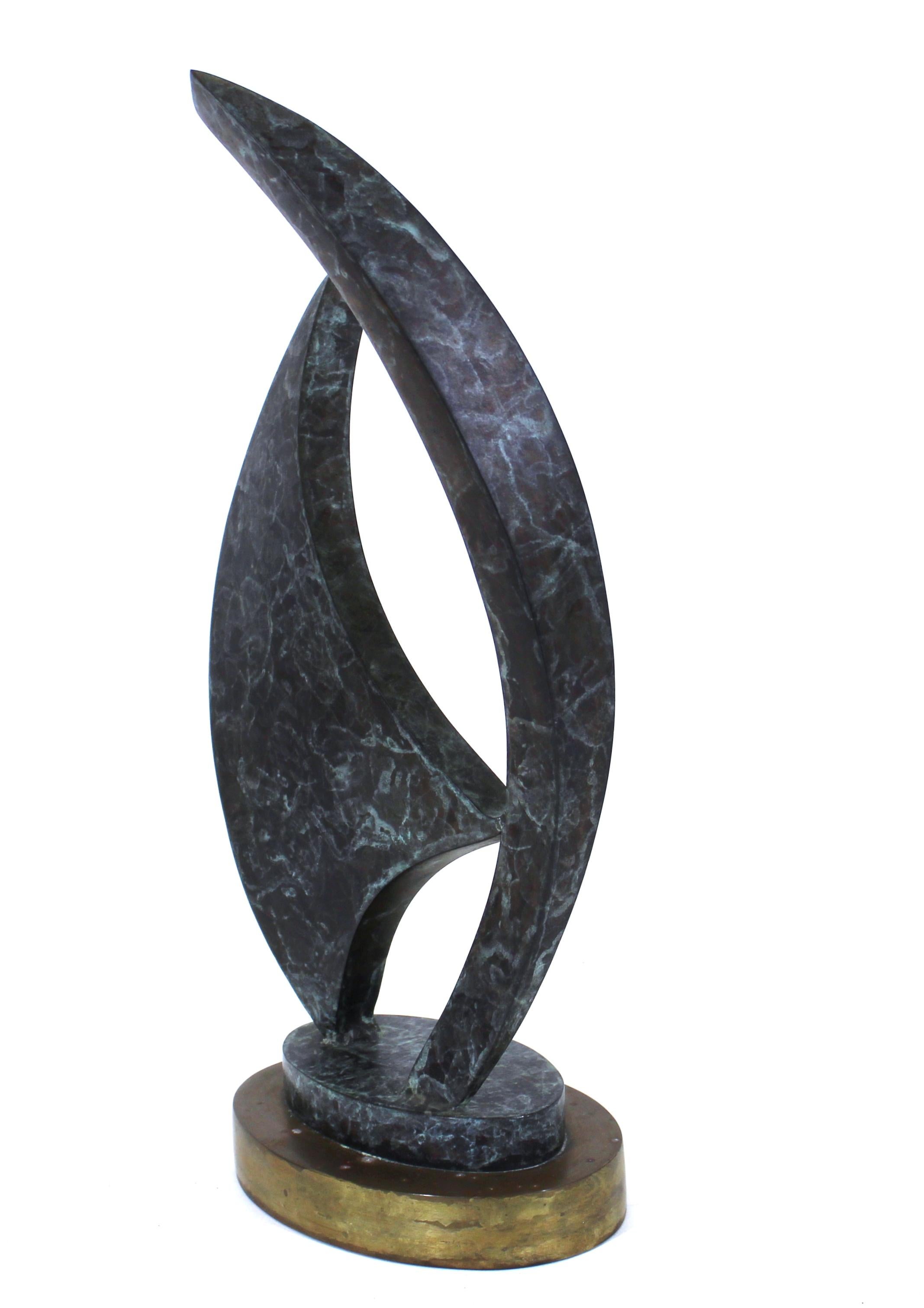 Modern Abstract Bronze Tabletop Sculpture In Good Condition In New York, NY