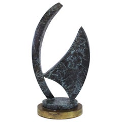 Modern Abstract Bronze Tabletop Sculpture