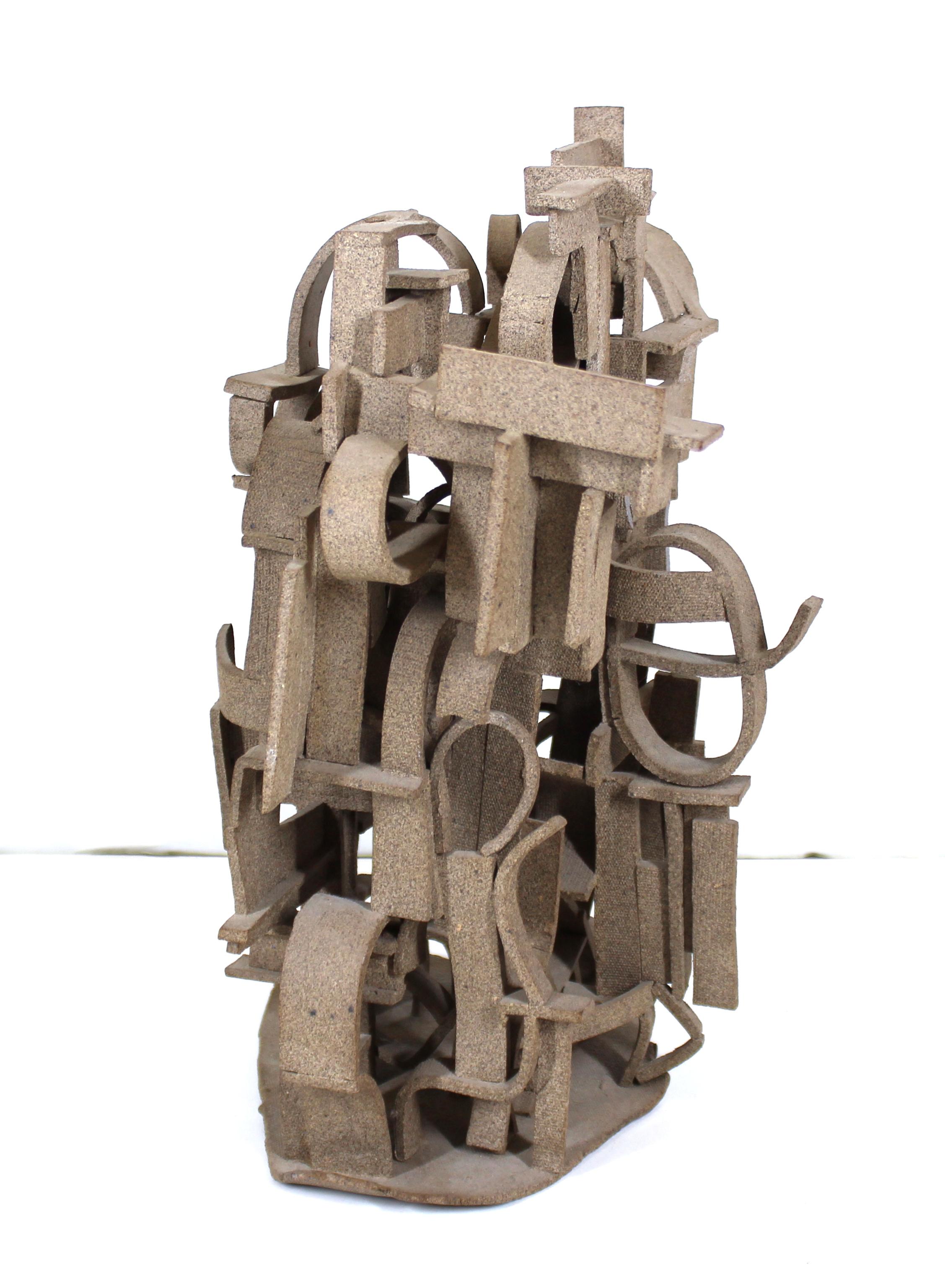 Composition Modern Abstract Brutalist Composite Sculpture