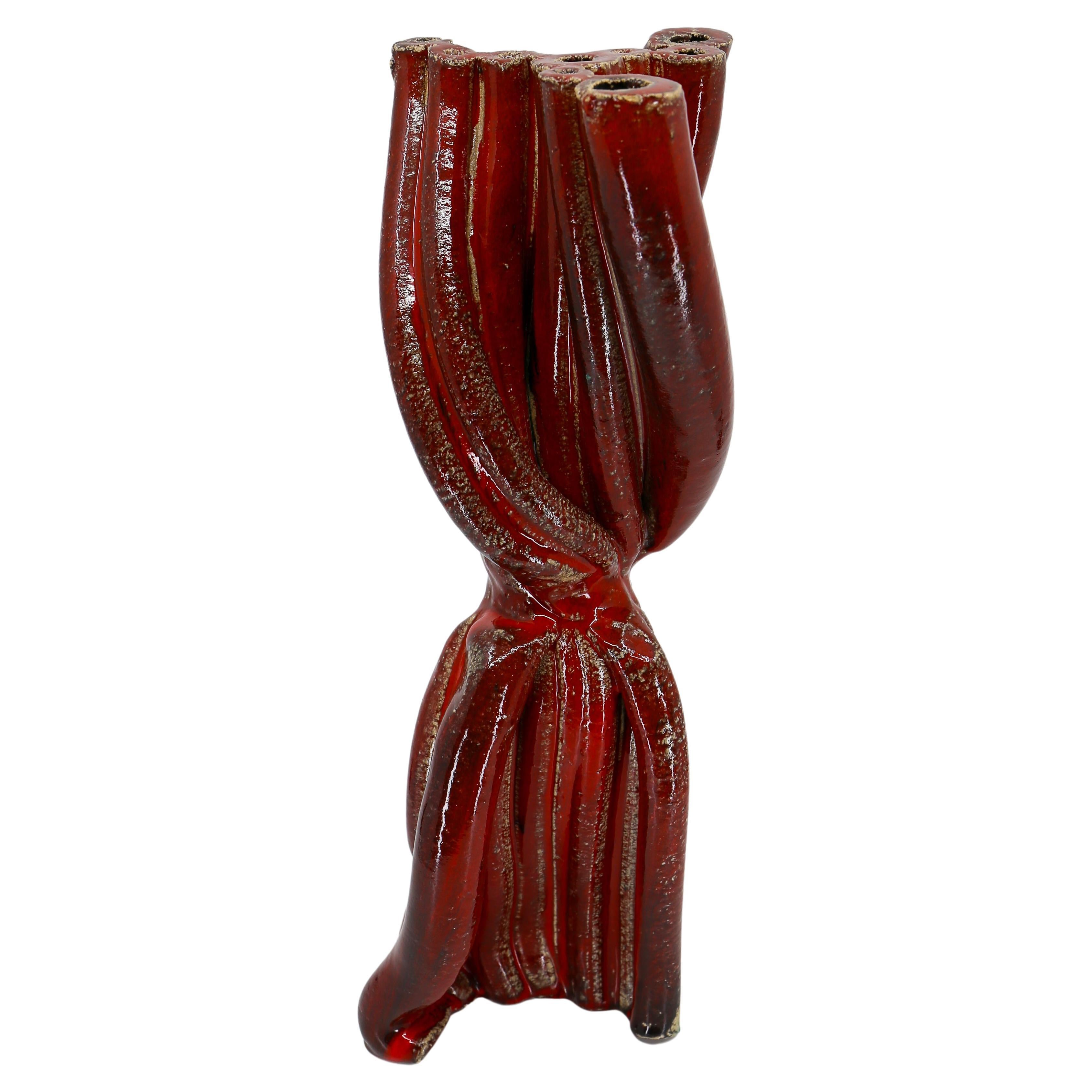 Modern Abstract Brutalist Design Vase Sculpture For Sale