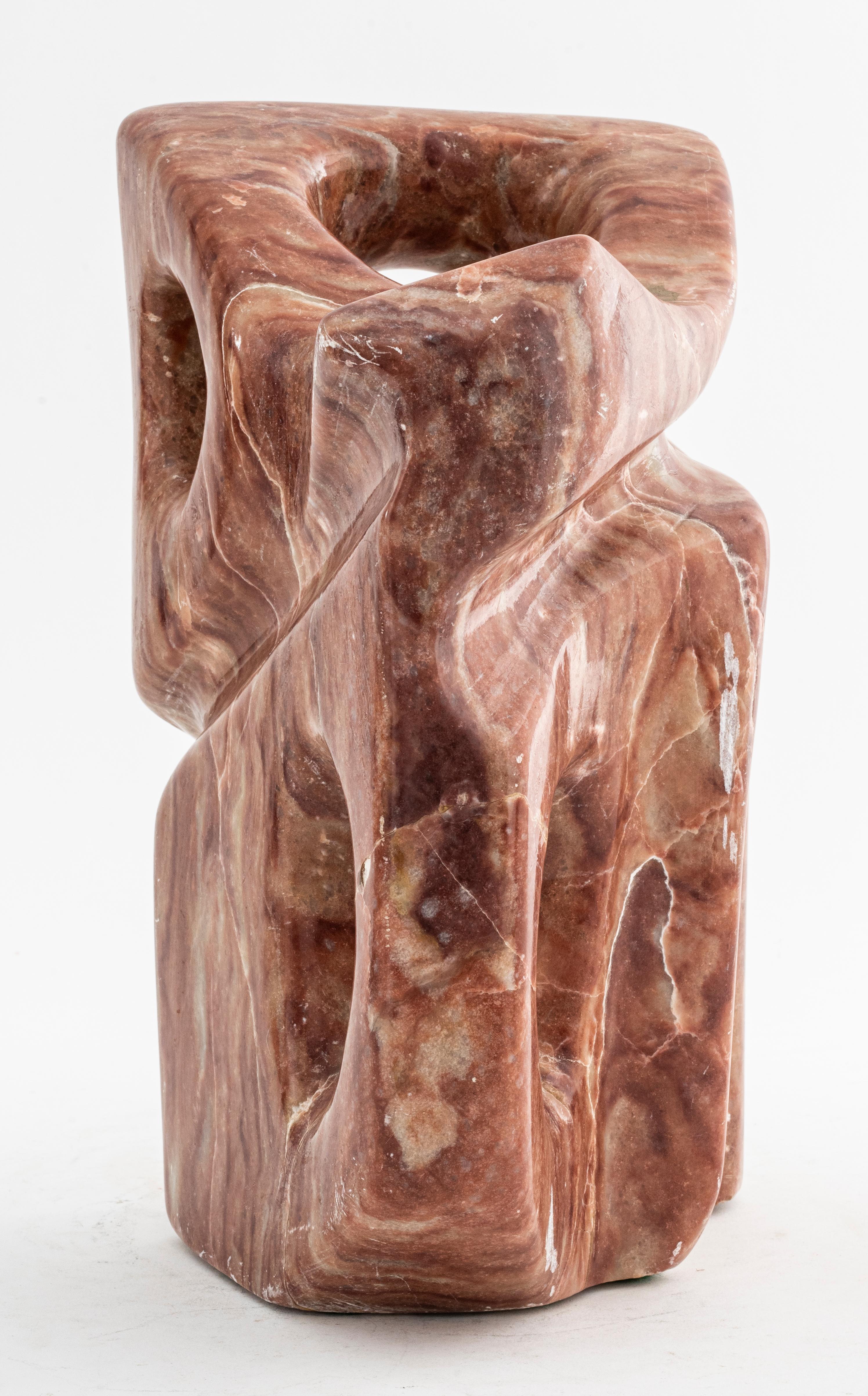 Modern Abstract Carved Marble Sculpture In Good Condition In New York, NY
