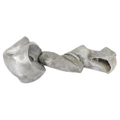 Vintage Modern Abstract Cast Aluminum Sculpture