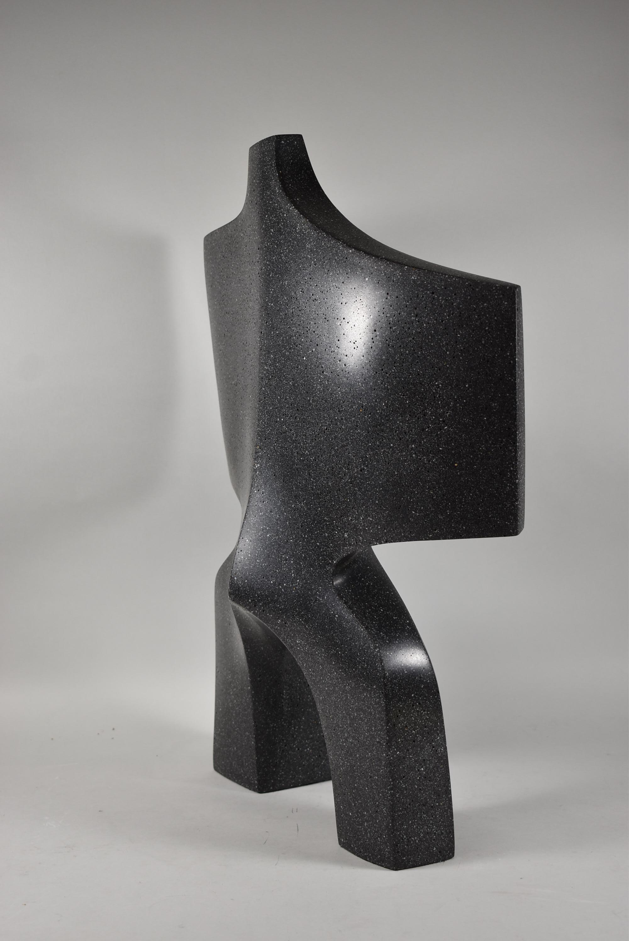 Modern abstract Kuki cast granite sculpture by Masatoyo Kishi. Signed and numbered. Very nice condition, no damage. Dimensions: 4