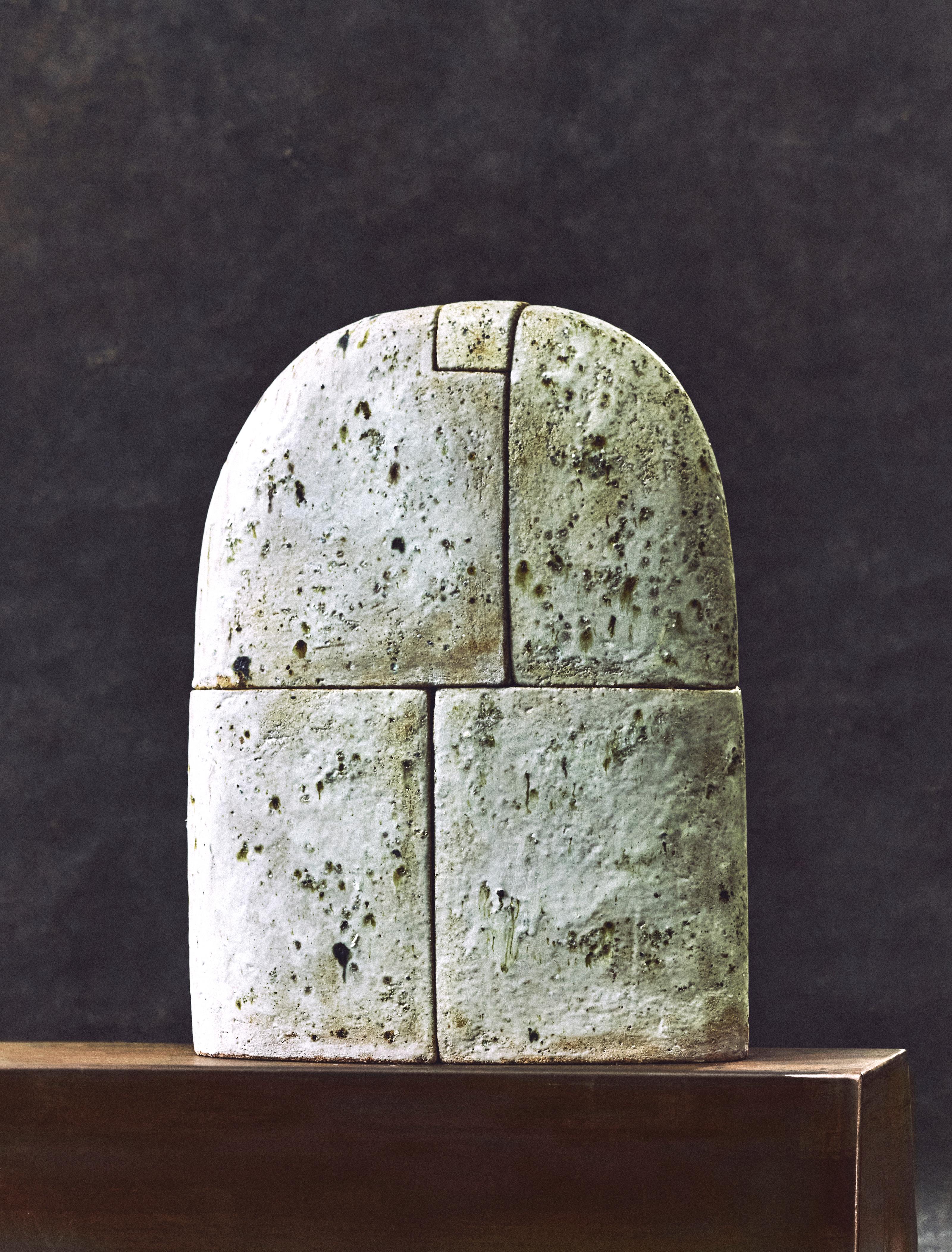 Cotto in fornace Scultura moderna astratta in ceramica di Andree & Michel Hirlet, Francia in vendita