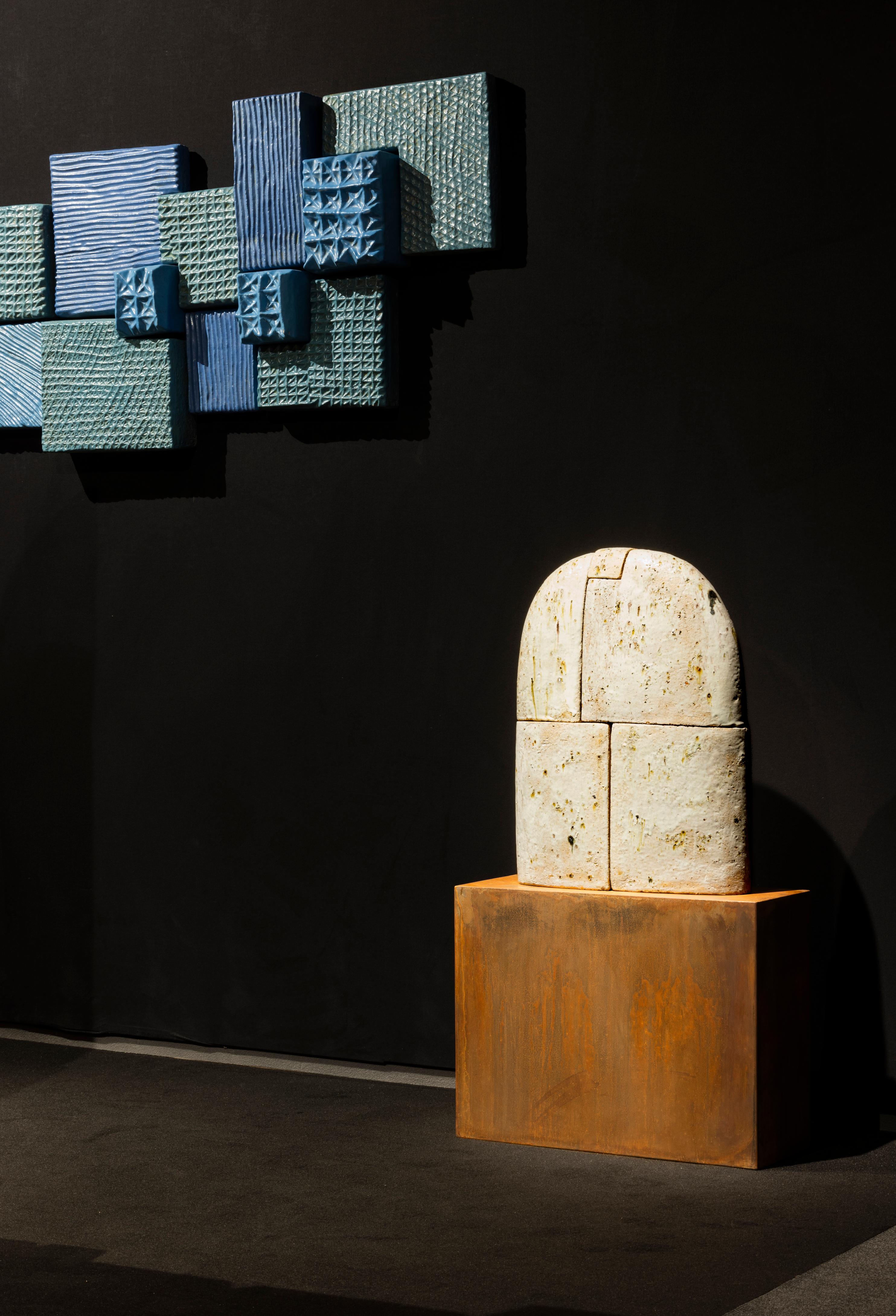 Ceramica Scultura moderna astratta in ceramica di Andree & Michel Hirlet, Francia in vendita
