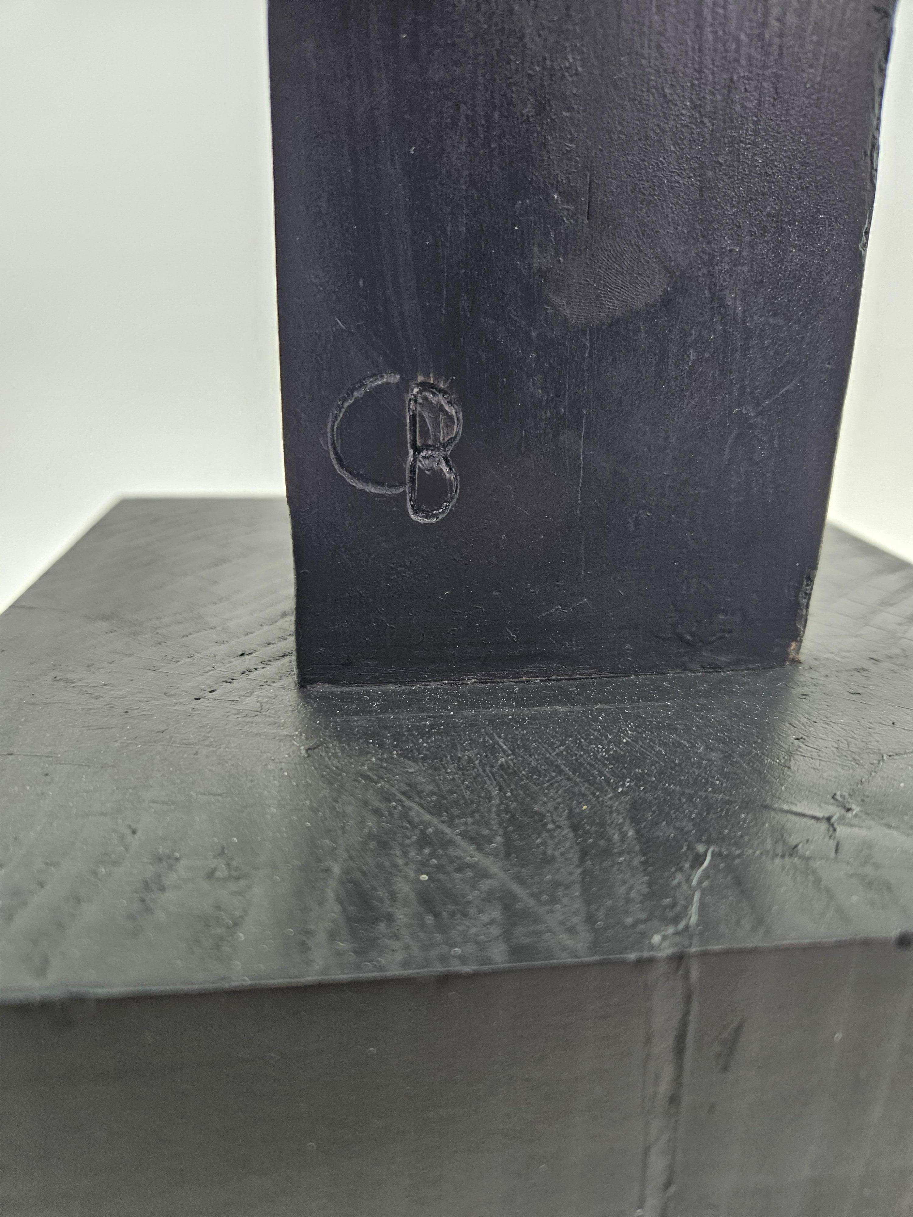 Modern Abstract Constructivist Wood Sculpture Signed Czeslaw Budny For Sale 11