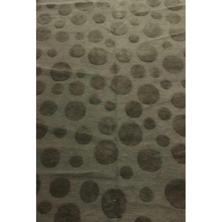 Hand-Knotted Modern Abstract Contemporary Area Rug in Brown, Handmade of Wool, 