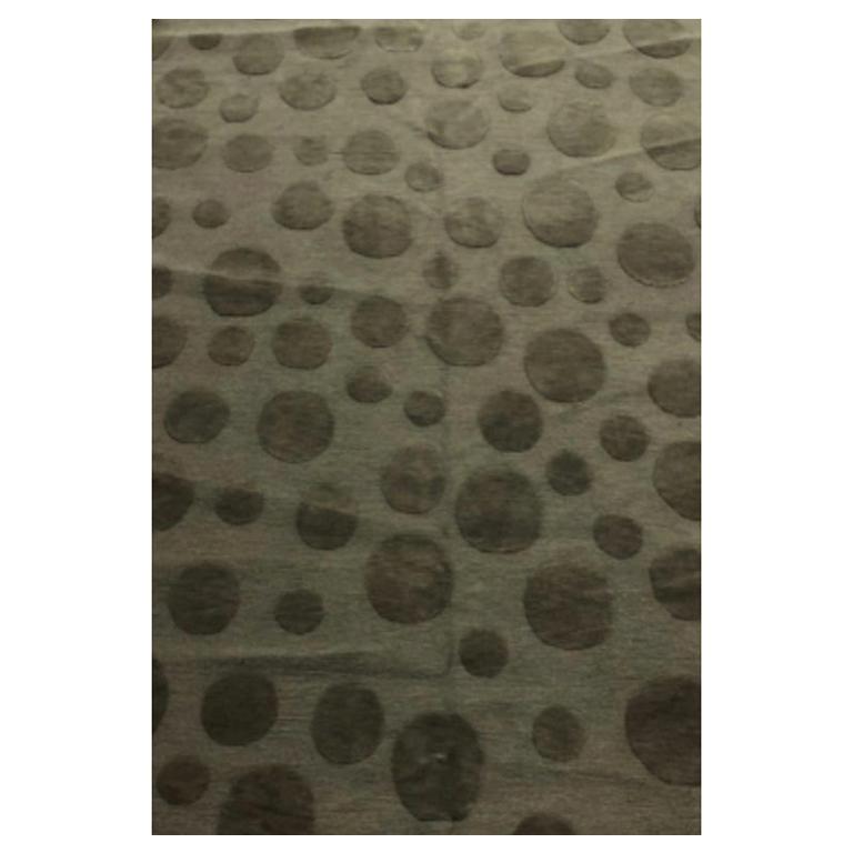 Modern Abstract Contemporary Area Rug in Brown, Handmade of Wool, "Pebble" For Sale