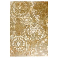 Abstract Modern Rug in Banana Silk & Wool by Doris Leslie Blau