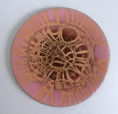 Modern Abstract Design Vintage Platter Copper Enamel Harold Tishler 1950s