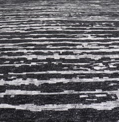 Keivan Woven Arts Large Black and White Modern Rug 9'9 x 15'