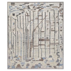 Modern Abstract Designed Wool Rug 13'5''x16'2''