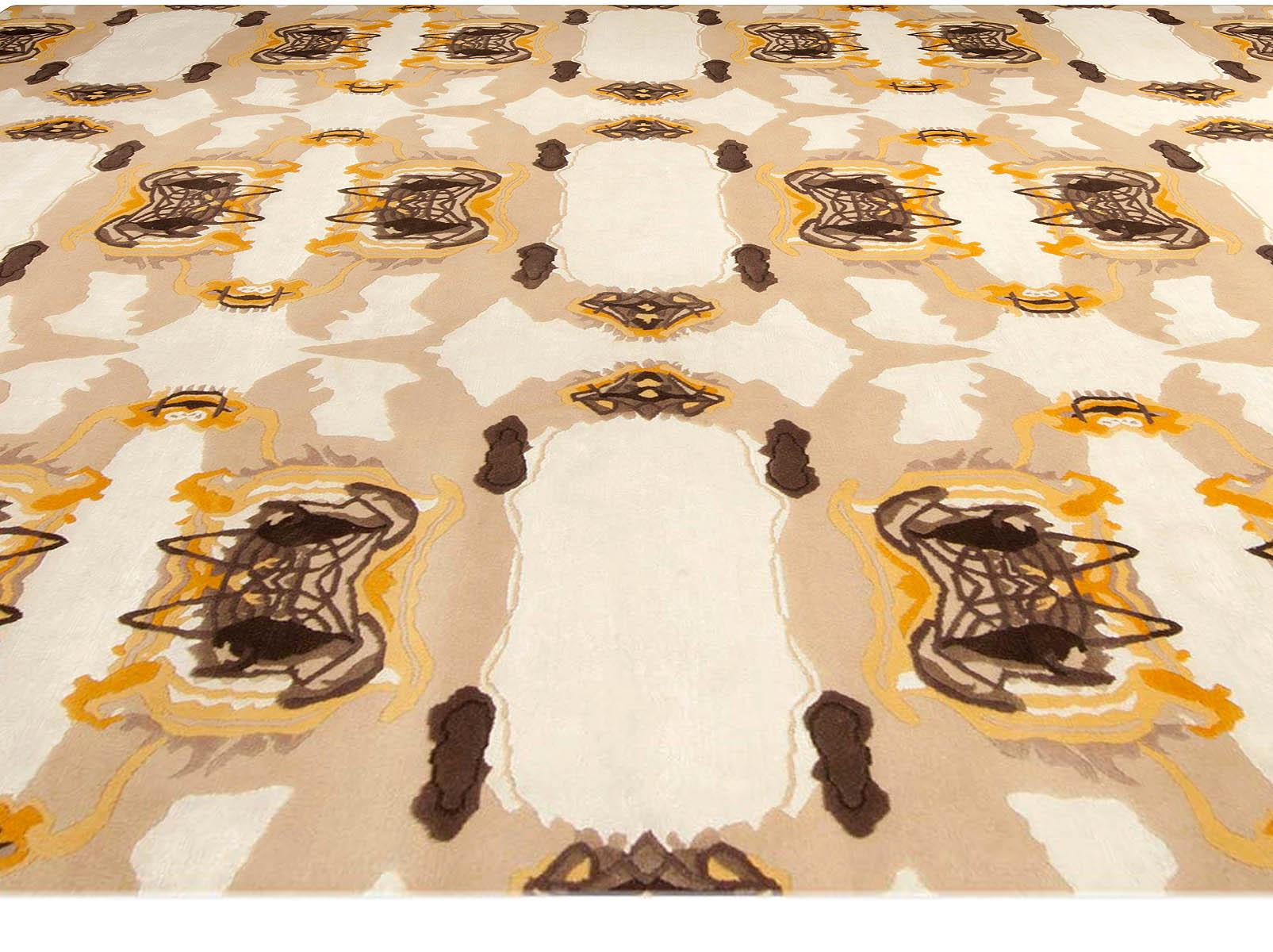 Indien Tapis abstrait moderne Eskayel-Culebra pour Doris Leslie Blau en vente