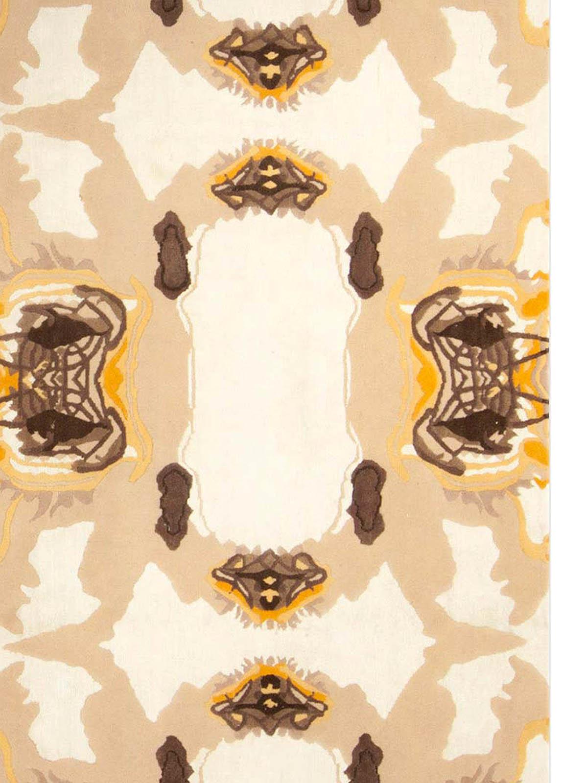 Noué à la main Tapis abstrait moderne Eskayel-Culebra pour Doris Leslie Blau en vente