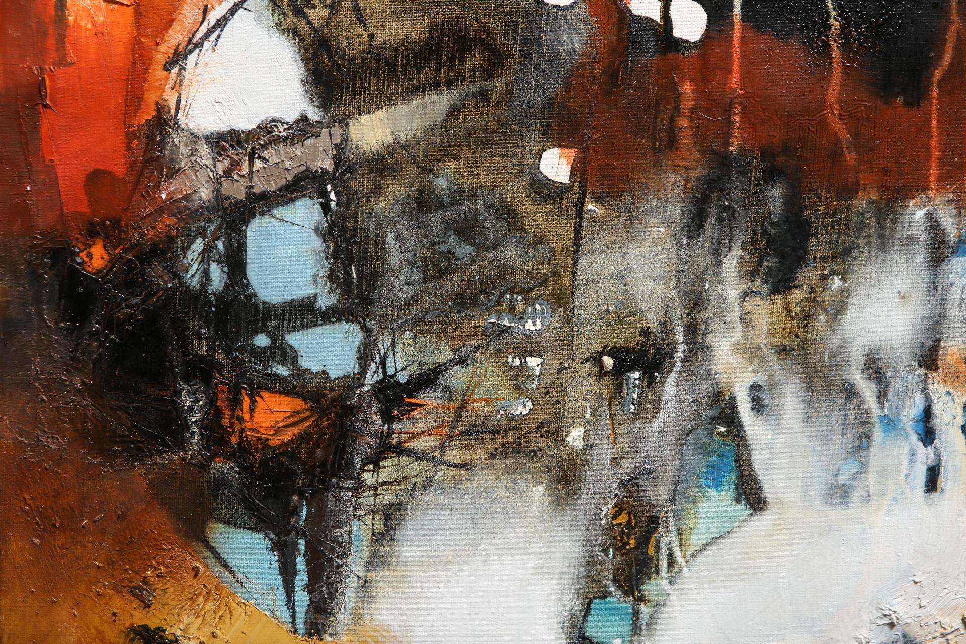 Modernes abstraktes expressionistisches Öl auf Leinwand im Zustand „Gut“ im Angebot in New York, NY