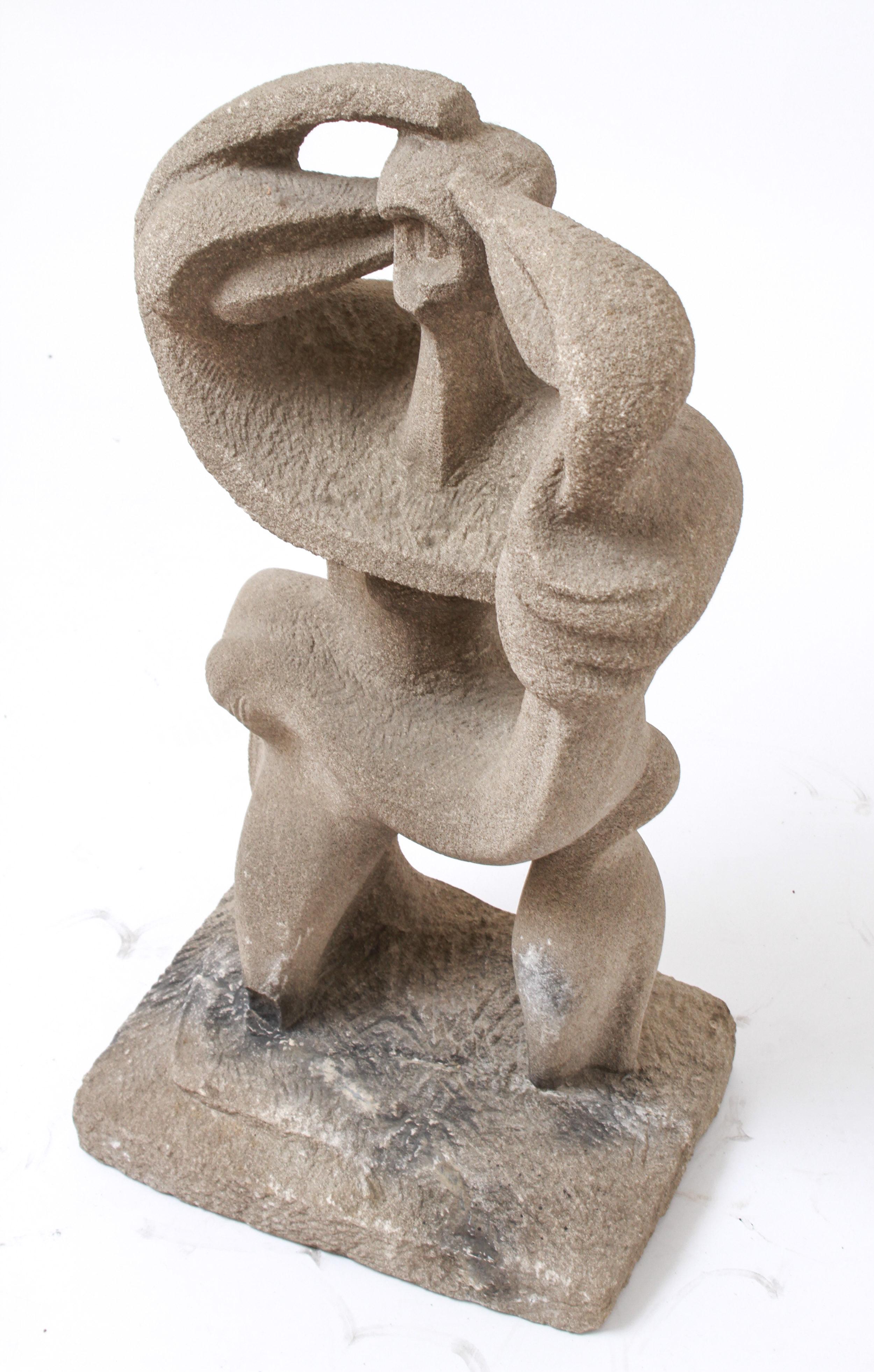 Modern Abstract Figural Sculpture In Concrete In Good Condition In New York, NY