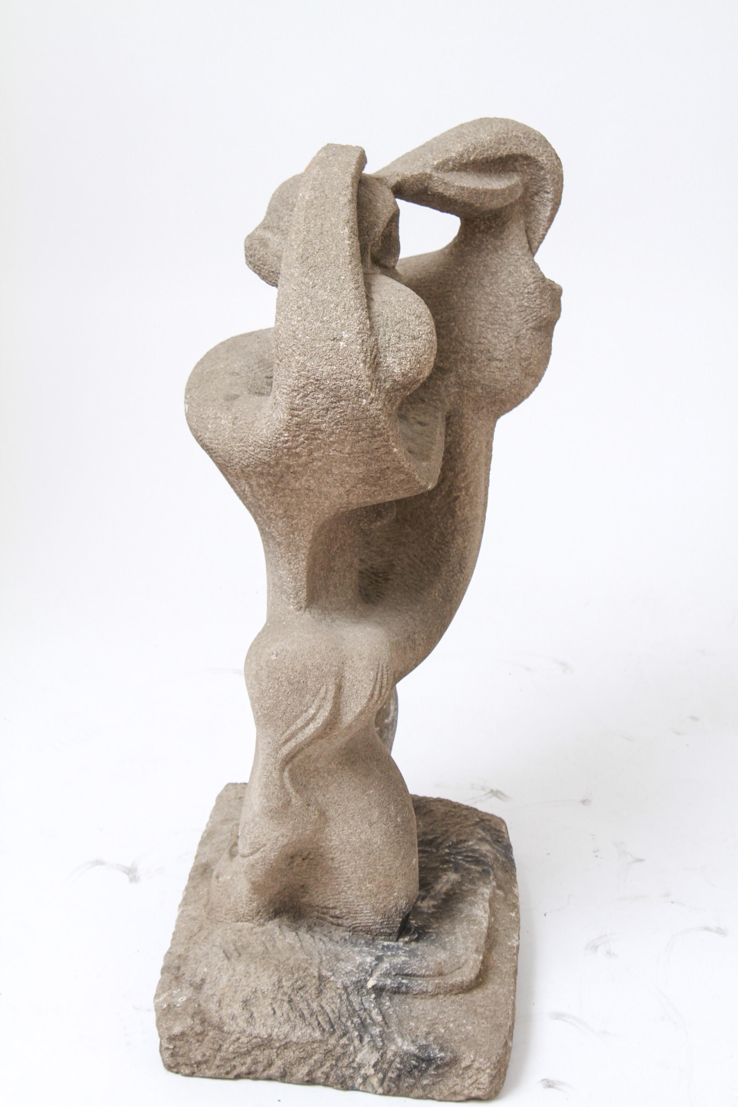 Modern Abstract Figural Sculpture In Concrete 1