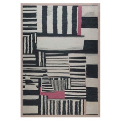 Modern Abstract Geometric Flat-Weave Kilim Rug by Doris Leslie Blau