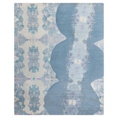 Tapis moderne abstrait en chanvre gris « Jangala », conçu par Eskayel pour Doris Leslie Blau