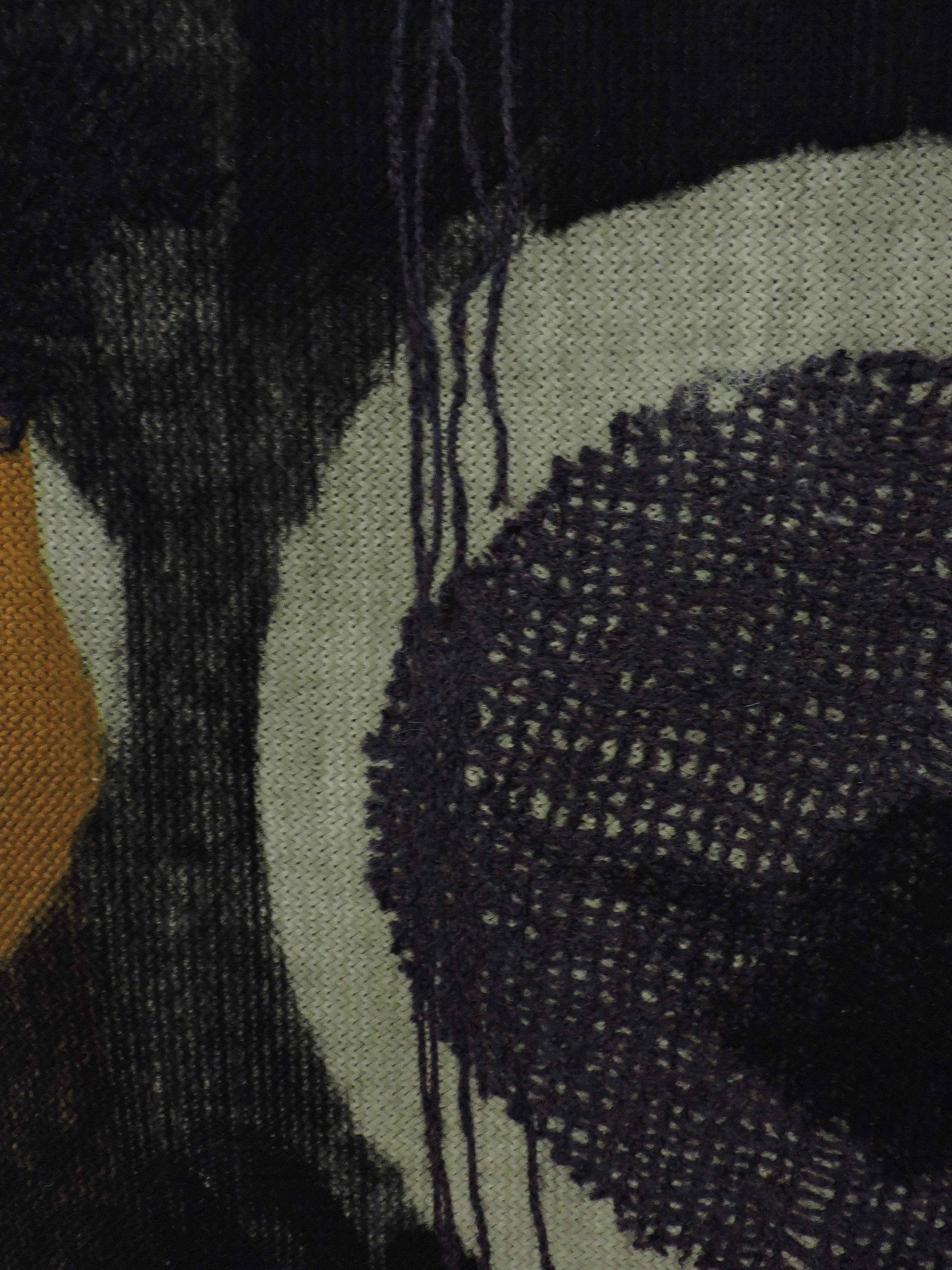 Mid-Century Modern Modern Abstract Handwoven Textile Art Tapestry by Zoia Kasprikova