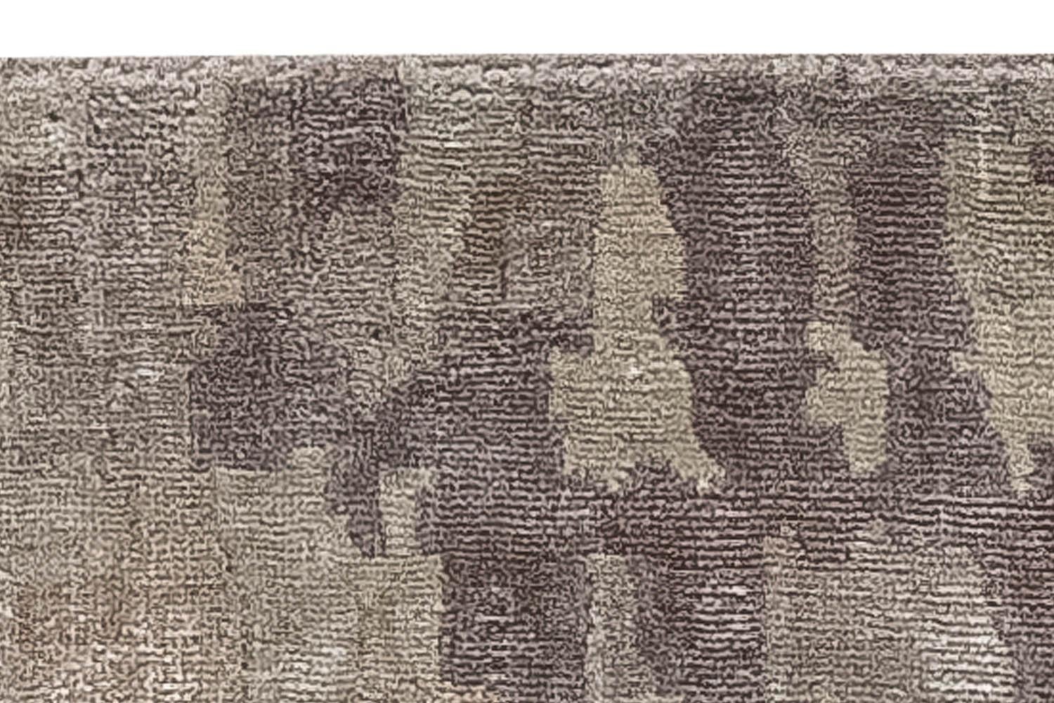 Indien Tapis de couloir moderne et abstrait en soie fait à la main par Doris Leslie Blau en vente