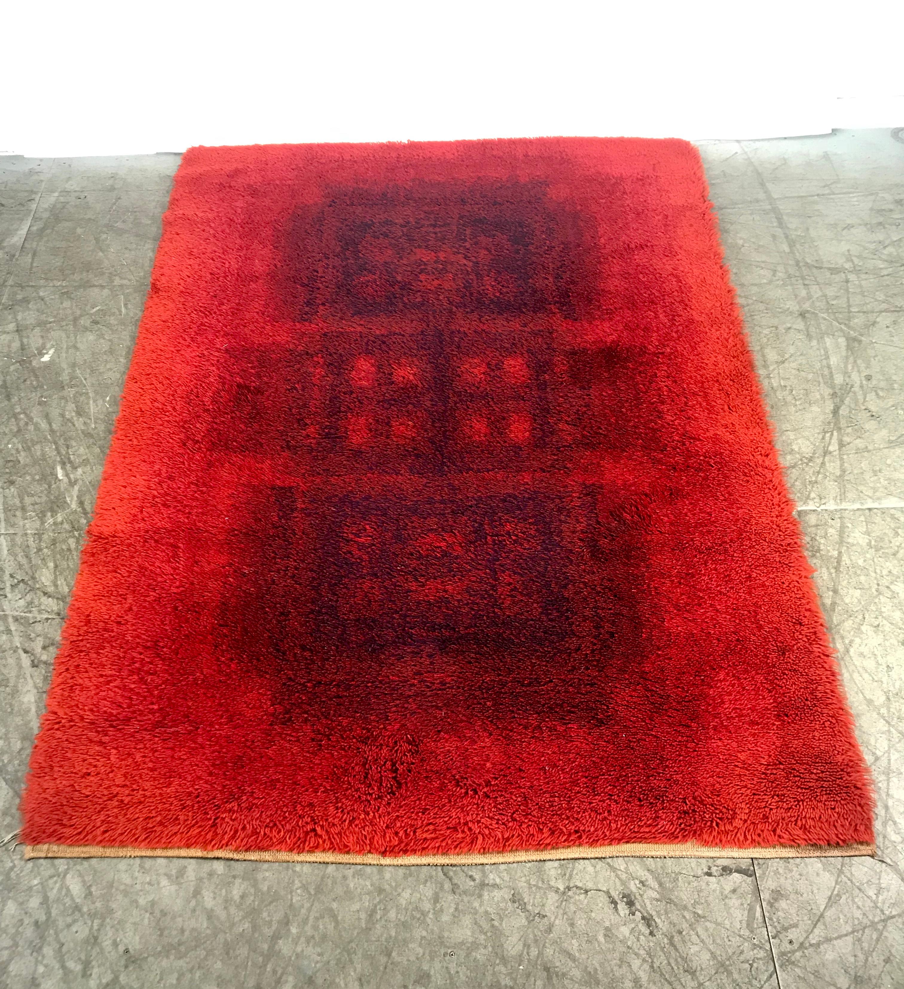 Dutch Modern Abstract High Pile Rug by Desso, Netherlands, 1970s