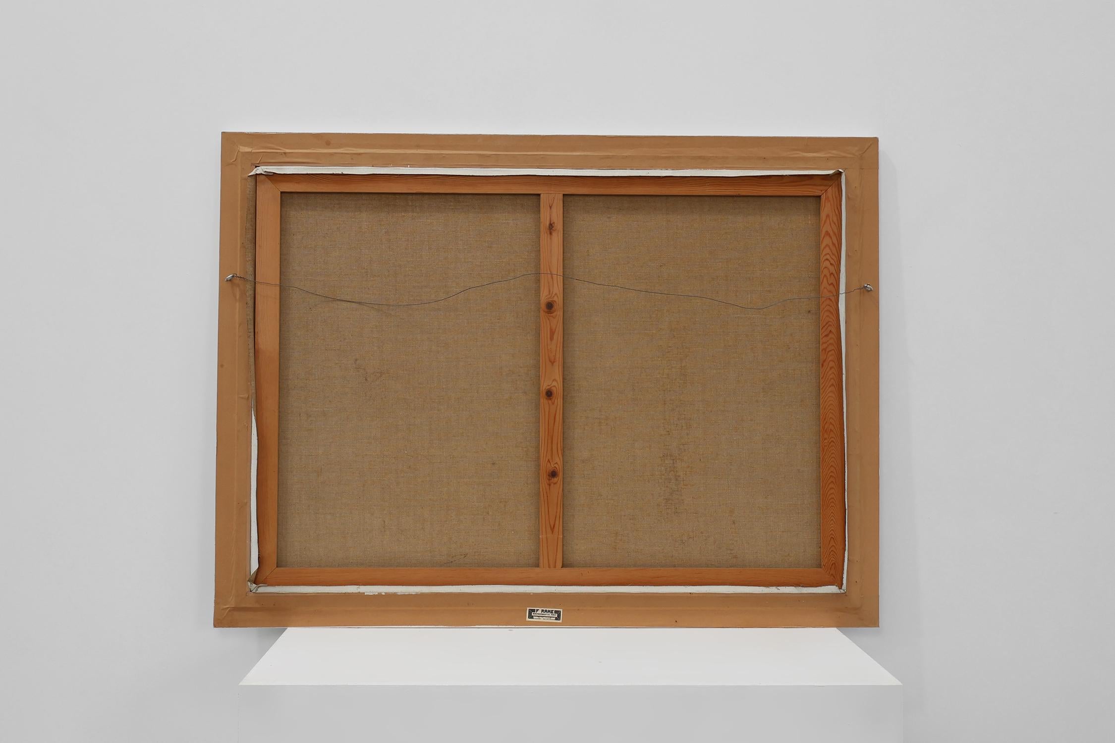 Modern Abstract Landscape, Oil on Canvas, Signed, Belgium, 1982 im Angebot 4