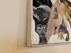 Quadro astratto moderno lungo olio su tela Figurativo