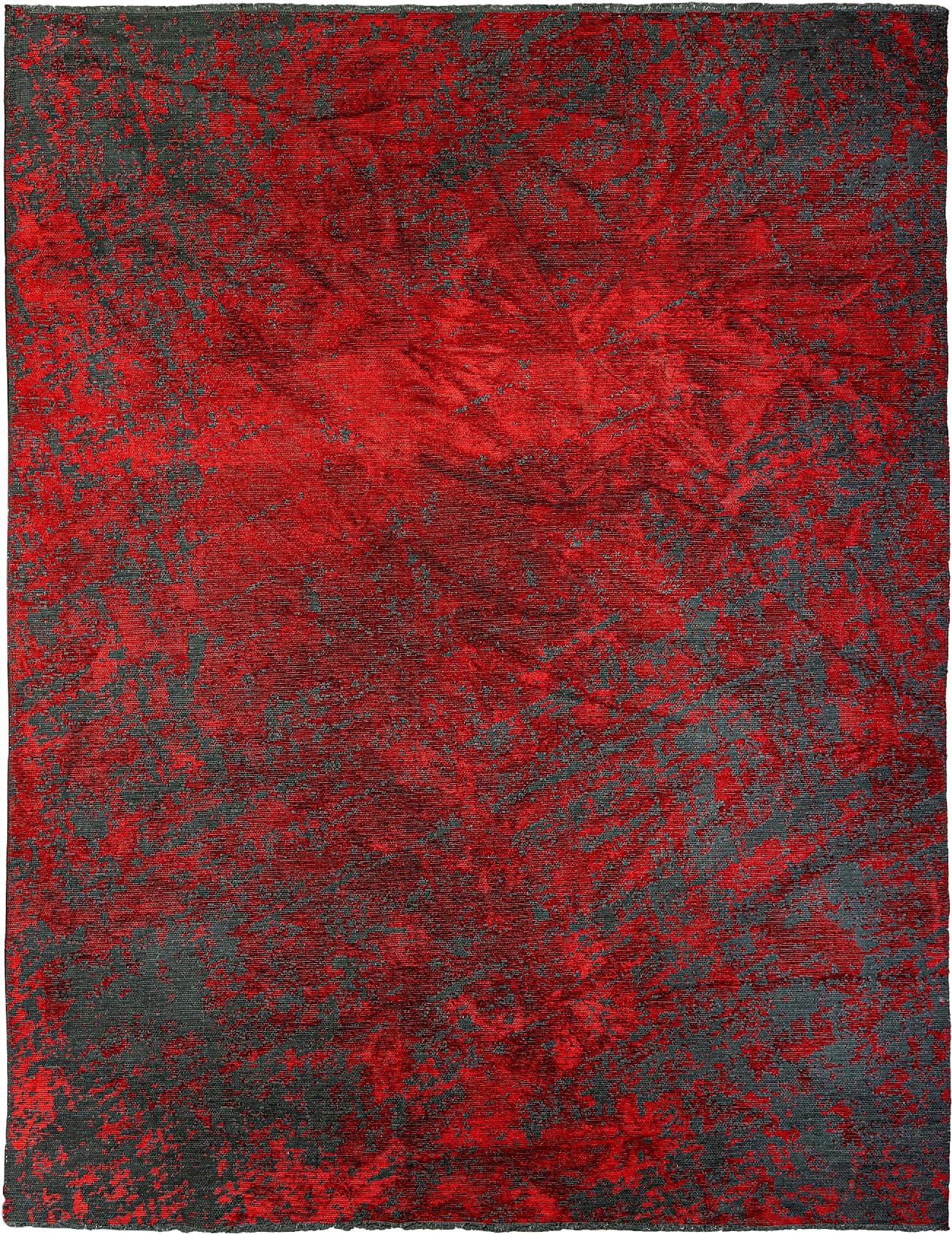 En vente :  (Rouge) Tapis de luxe abstrait moderne